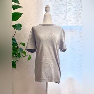 Champion Women's Gray Crewneck Logo Tee NWOT